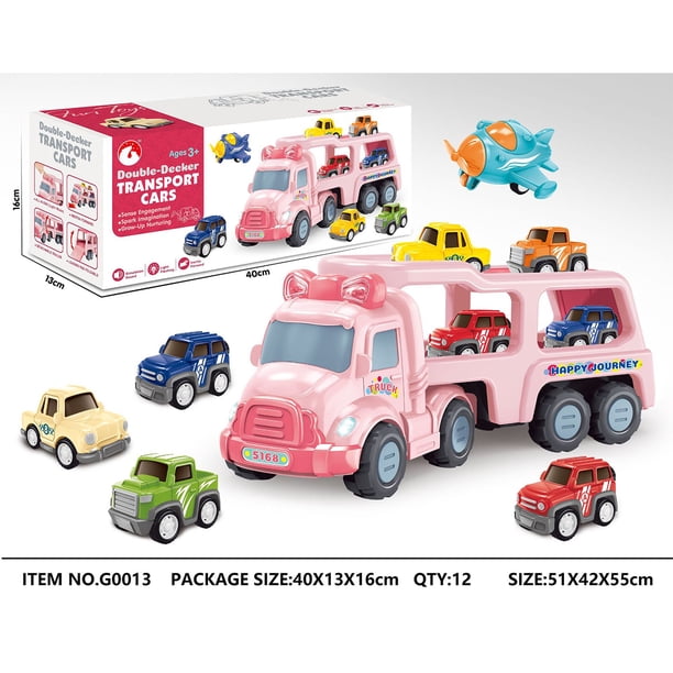 Colección de coches de juguetes para niños: vehículos de construcción, camiones, vehículos todoterreno, trenes pequeños, vehículos de transporte, pista de carreras, coches, aventuras, niños, niñas, el Muyoka Hogar