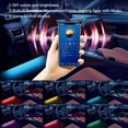 thumbnail image 4 of Luces LED interiores USB para el control de la aplicación del coche, multi color, a prueba de agua, bajo el tablero de los accesorios del coche DC 5V DAYBETTER DCLU2F424-V2, 4 of 6