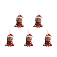 thumbnail image 1 of Gato Navidad lindos adornos colgantes acrílico árbol coche colgante decoraciones (A), 1 of 2