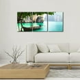 thumbnail image 2 of Canvas Wall Art, Set of 3 Framed Art Prints, Long Boat on Island in Thailand Painting, Natural Landscape Print on Canvas Set, Modern Wall Decor for Bedroom Living Room Office Decor - 12"x16"x3, 2 of 6