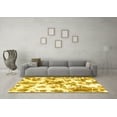 thumbnail image 3 of Ahgly Company Machine Washable Indoor Rectangle Oriental Yellow Modern Area Rugs, 7' x 9', 3 of 4