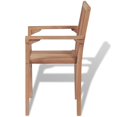 thumbnail image 4 of vidaXL Stackable Garden Chairs 2 pcs Solid Teak Wood, 4 of 5
