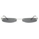 thumbnail image 1 of Negro con lente gris Gafas de sol de moda Gafas de fiesta de forma cuadrada pequeña Gafas de protección UV Accesorios delicados para dama Hombre, 1 of 6