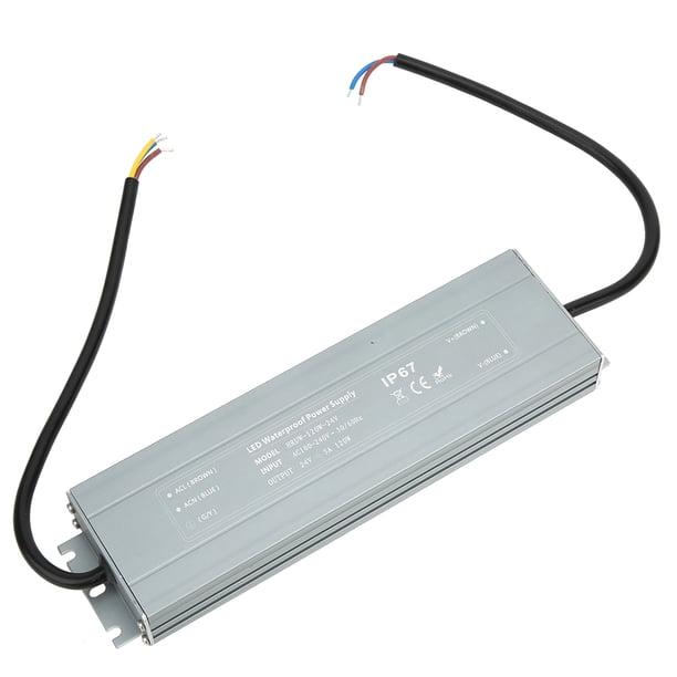 Fuente de alimentación LED, fuente de alimentación HRUW-120W-24V Fuente de alimentación con interruptor de transformador LED IP67 Rendimiento de gama alta