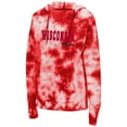 thumbnail image 2 of Women's Colosseum Red Wisconsin Badgers Shavonee Tie-Dye Pullover Hoodie, 2 of 3