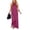 Hot Pink, variant on Halter Dresses for Women Cross Strap Sleeveless Maxi Dress Backless Summer Causal Long Dresses, XL