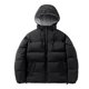 thumbnail image 1 of Gibobby Chamarra hombre casual Chaqueta bomber de memoria sintética para hombre con capucha(Negro,XG), 1 of 2
