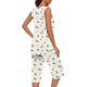 thumbnail image 5 of Conjunto de Ropa de Salón para Mujer Cuello Redondo Blusa sin Mangas Sólida Y Pantalones Cortos de Cintura Elástica Pantalones, Pantalones Cortos de Verano para Mujeres, 5 of 7