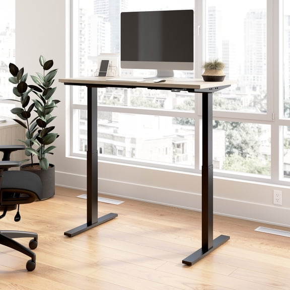 Move 60 Series 48W Adjustable Standing Desk in Natural Elm - Engineered Wood