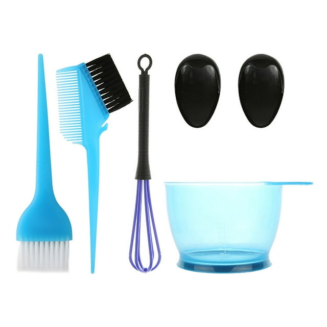 5PCS Hair Dye Color Brush and Bowl Set Ear Caps