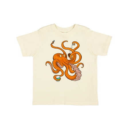 

Inktastic Giant Orange Octopus Eating Ice Cream Gift Toddler Boy or Toddler Girl T-Shirt