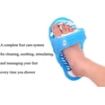 thumbnail image 3 of Lavar pies y pantuflas, ducharse en el baño sin doblar los pies, cepillar los pies para limpiar, cepillar pantuflas, lavadora, exfoliante de bañera, bastoncillo de masaje pegado al suelo., 3 of 5