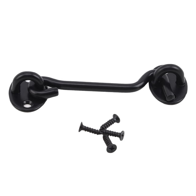 Gancho de puerta y ventana Vintage sólido, hebilla de puerta y ventana de gabinete de acero inoxidable negro, gancho de puerta y ventana Simple para el hogar