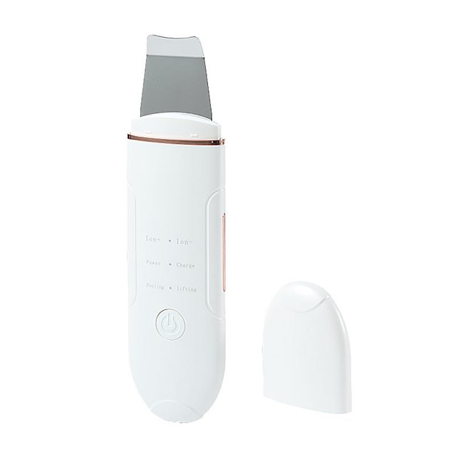 Espátula facial con tecnologías de limpieza profunda de poros, lifting e infusor de suero - Depurador ultrasónico de la piel - Removedor suave de piel muerta para el rostro Rojo Verde