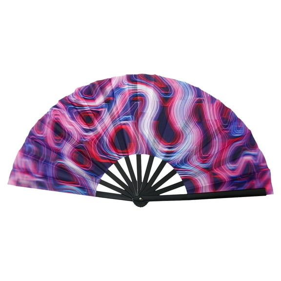 GQDIN Large Folding Hand Rave Fan Popping Fans Clap Fans for Line Dancing, Portable Big Clacking Fan for Boots On The Ground Dance,Party,Decoration,Festival