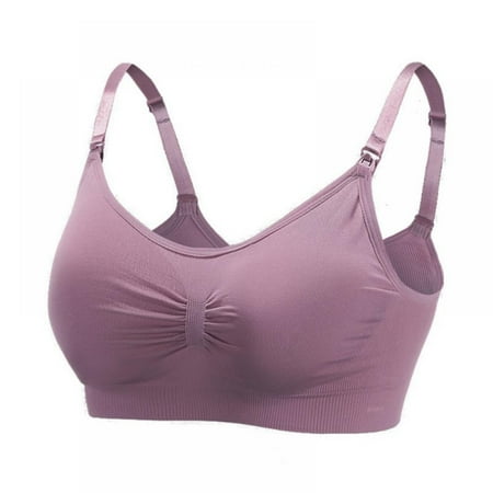 

Pregnant Women Underwear Breastfeeding Bra Seamless Front Buckle Without Steel During Pregnancy