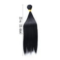 thumbnail image 3 of Hair Bundles Straight Weave - Brazilian Style Natural Black 16-22in Hair Extensions, Soft Smooth High Temperature Fiber Bundles for Sew in Weave Daily Styling, Christmas Gift for Women, 1 Pack, 3 of 3