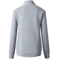 thumbnail image 4 of Femmes Mode Fermeture Éclair Manches Longues Matelassé Pull-Over Chemise Top, 4 of 6