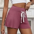 thumbnail image 4 of Chbgutlmr Women Pajama Shorts Comfy Lounge Bottom High Rise Drawstring Sleepwear Shorts Casual Comfy Summer Shorts, 4 of 6
