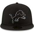 thumbnail image 2 of Men's New Era Black Detroit Lions B-Dub 59FIFTY Fitted Hat, 2 of 5