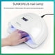 thumbnail image 1 of Lámpara de uñas de 120 W, máquina de terapia de luz para uñas de secado rápido, lámpara para hornear uñas, lámpara de terapia de luz UV, 1 of 5