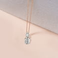 thumbnail image 3 of Lab Diamond Dangling Pendant Necklace For Women | 1 Carat IGI Certified Oval Shape | Paloma Two Stone Dangling Lab Diamond Pendant In 14K Rose Gold | FG-VS1-VS2 Quality | Friendly Diamonds, 3 of 6