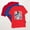 Red, variant on Cartoon Cool Unicorn Short-Sleeve Unisex T-Shirt Hello Text (Royal, S)