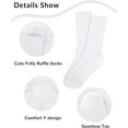 thumbnail image 3 of Ruffle Socks for Girls Kids Toddler Turn Cuff Dress School Uniform Sock, 3 of 4