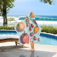 thumbnail image 3 of Yayeee Kids Hooded Towels Toddler Soft Absorbent Beach Bathing Wrap 50" x 23.5", Yellow Tomatoes, 3 of 5