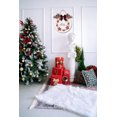 thumbnail image 5 of Merry Poinsettia Christmas Sign Front for Door Decoration, 11 in Round Wood Wreaths Wall Hanging Outdoor, Farmhouse, Porch, for Spring Summer Fall All Seasons Holiday Christmas, 5 of 5