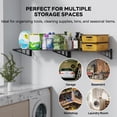 thumbnail image 6 of Sedalip 4-Pack Garage Wall Shelves, 2' x 3' Modular Steel Wall Mounted Storage Shelves for Tools, Bins, Tires, Black, 6 of 8