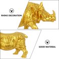 thumbnail image 3 of Decoraciones de la mesa de la oficina del ornamento del rinoceronte del animal del rinoceronte en miniatura, 3 of 6