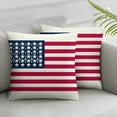 thumbnail image 3 of nygtbtfer American USA Flag Waving in The Air Red Blue White Farmhouse Decor Family Decoration Sign  Linen Home Decorative Throw Pillow Case Cushion Cover Sofa Couch,  White, 3 of 7