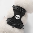 thumbnail image 4 of THE LICKER STORE Arlo Small Adjustable Soft Padded No Pull Pet Harness with 3 Buckles and 3 Leash Clips, Black, HNS1001I, 4 of 8