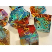 Triton Sharp Edge Resin DnD Dice Set | Dungeons and Dragons | Precision Resin Dice DnD Gift d20