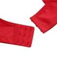 thumbnail image 7 of Bigersell Bras for Women No Underwire Ladies V-Neck Lace Bras Full-Coverage Wireless Bras Womens Comfort Strap Push up Bras Padded Bralettes Y-1-Red 48, 7 of 7