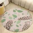 thumbnail image 4 of Leopard Print Pattern Floral Medallion Round Rug - Small Round Area Rug, Soft Non-Slip Machine Washable Bedroom Mat Indoor Accent Entry Carpet for Office Desk Dorm Hallway, 4 of 6