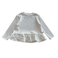 thumbnail image 5 of JUMEYU Girls Long Sleeve Tees Girls Long Sleeve Cute T Shirts Kids Fall Tops Crewneck Clothes Loose Fit Size 7-8 (White,7-8 Years), 5 of 6
