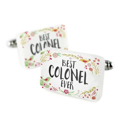Cufflinks Happy Floral Border Colonel Porcelain Ceramic NEONBLOND