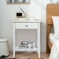 thumbnail image 2 of Costway Nightstand End Table Storage Display Bedroom Furniture Drawer Shelf Beside White, 2 of 10