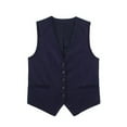 thumbnail image 1 of Jackets Coats Fall Vest Cardigan for Women, Solid Casual Linen Blend Vest Jacket Blue, 1 of 5
