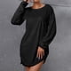 thumbnail image 2 of Vestidos Para Mujer Vestidos de Otoño Casual Suelto Cuello Redondo Suéter de Felpa Vestido de Manga Larga Odeerbi  ODB133390, 2 of 8