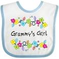 thumbnail image 3 of Inktastic Grammys Girl Bright Flowers Girls Baby Bib, 3 of 4