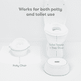 thumbnail image 4 of Frida Baby 3 in 1 Grow with Me Potty Training Toilet Seat with Convertible Potty, Toilet Seat Topper, and Stepstool, White, 2 Piece, 4 of 6