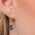 thumbnail image 3 of Gem Stone King 14K Yellow Gold Green Mystic Topaz Earrings for Women | 4.60 Cttw | Gemstone November Birthstone | Oval 9X7MM, 3 of 6