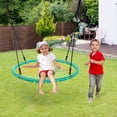 thumbnail image 3 of Costway 40'' Spider Web Tree Swing Kids Outdoor Play Set w/ Adjustable Ropes Gift Green, 3 of 10