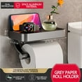 thumbnail image 1 of HOARBOEG Toilet Tissue Box Storage Rack Wall Mounted Toilet Paper Drawer Bathroom Non Perforated Toilet Paper Rack Household Paper Roll Rack, 1 of 3
