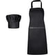 thumbnail image 1 of Disfraz de chef SATINIOR para mujer y hombre con delantal y gorro de chef, color negro, 1 of 6