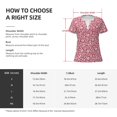 thumbnail image 5 of Naloa Red Flowers Print T-Shirts Short Sleeve V Neck Tees for Women Fashion Tops Trendy Lightweight Soft Casual Summer Outfits Clothes, 5 of 5