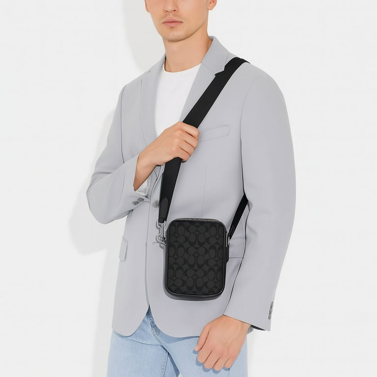 Coach Men's Stanton Crossbody In Signature Jacquard